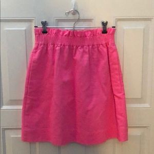 Jcrew size 0 hot pink linen paper bag skirt